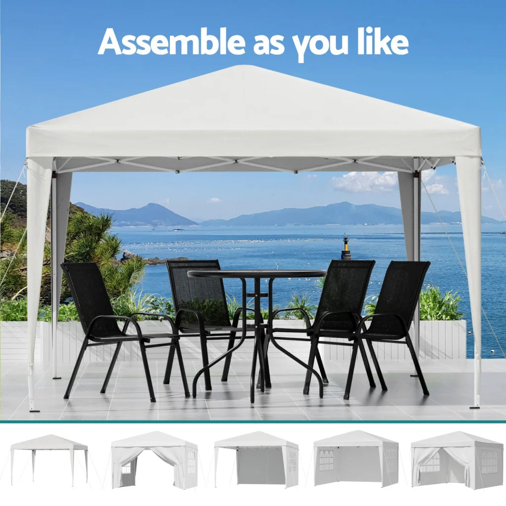 Instahut Gazebo 3x3 Pop Up Marquee Folding Tent Wedding