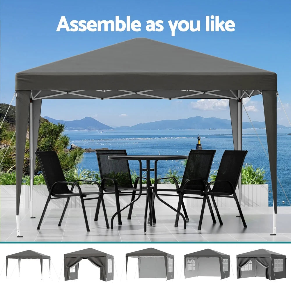 Instahut Gazebo 3x3 Pop Up Marquee Folding Tent Wedding