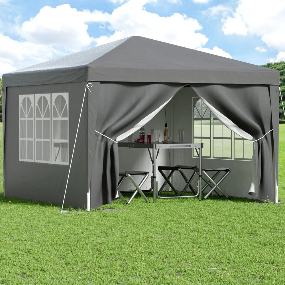 Instahut Gazebo 3x3 Pop Up Marquee Folding Tent Wedding