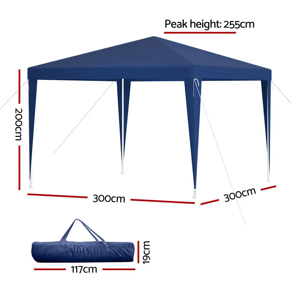 Instahut Gazebo 3x3m Wedding Party Marquee Tent Outdoor