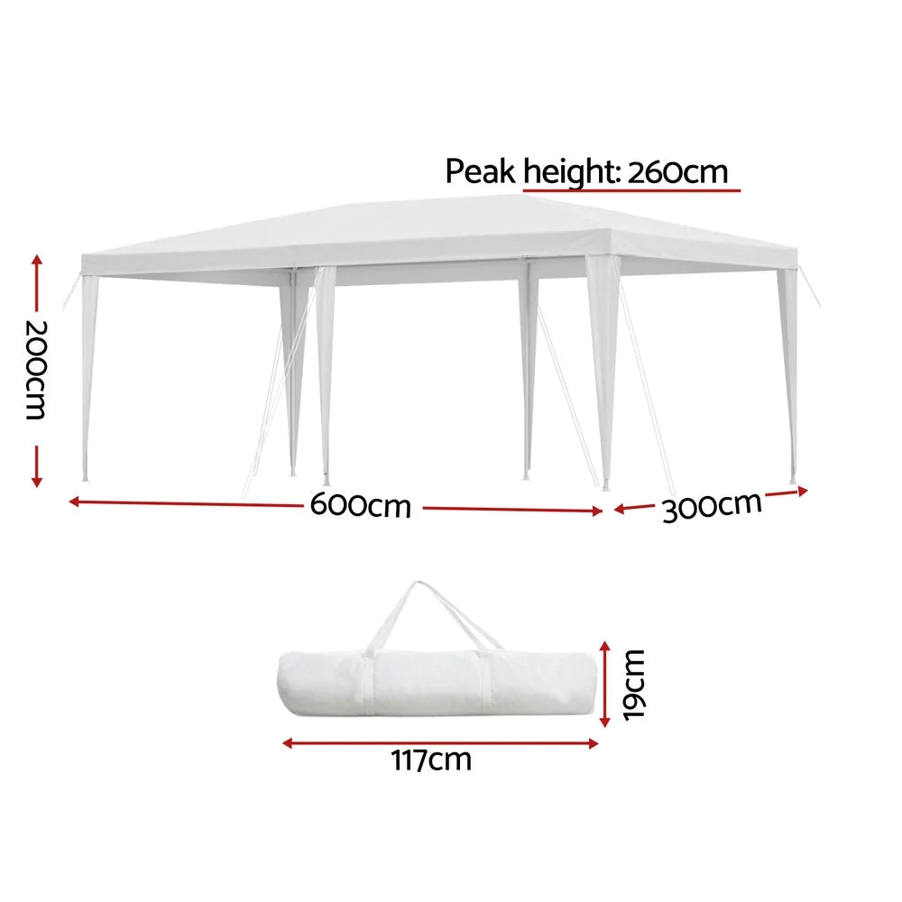 Instahut Gazebo 3x6m Wedding Party Marquee Tent Outdoor