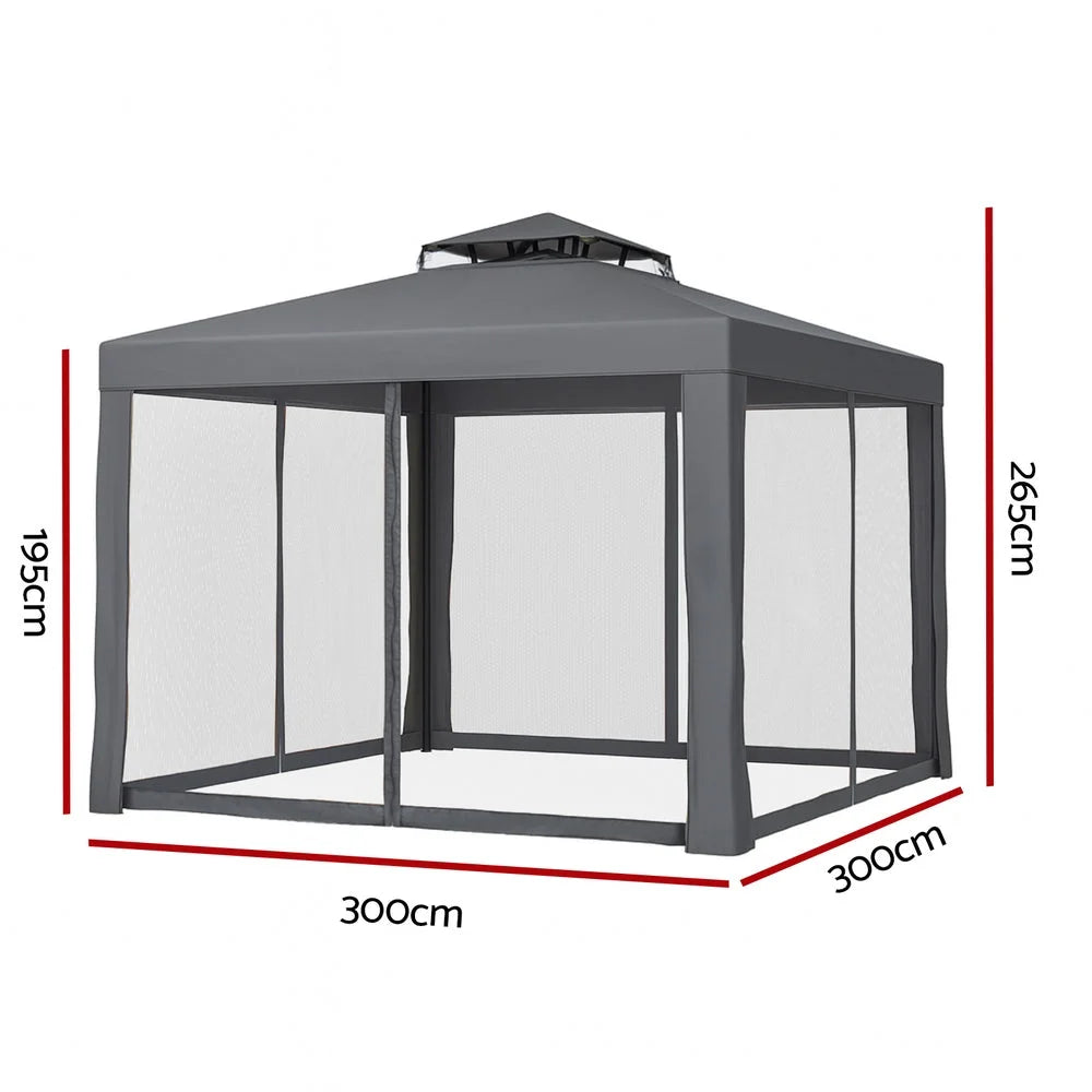 Instahut Gazebo Marquee 3m Outdoor Event Tent Camping Party