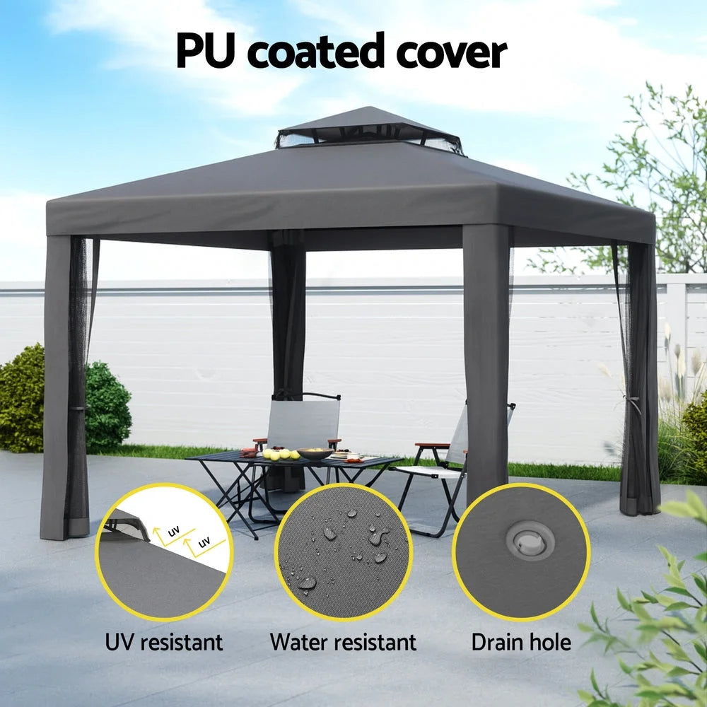 Instahut Gazebo Marquee 3m Outdoor Event Tent Camping Party
