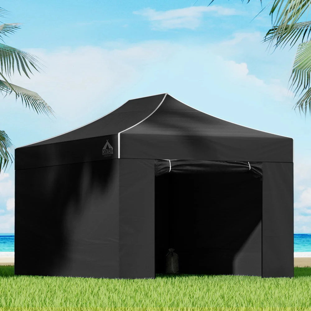 Instahut Gazebo Pop Up Marquee 3x4.5 Folding Tent Wedding