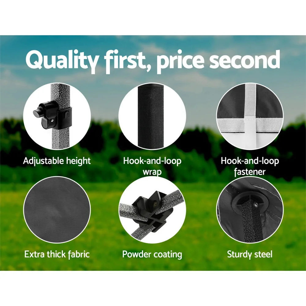 Instahut Gazebo Pop Up Marquee 3x4.5 Folding Tent Wedding