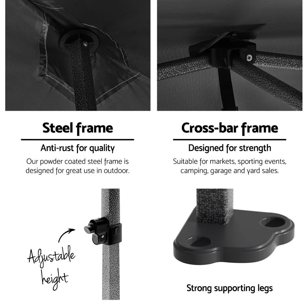 Instahut Gazebo Pop Up Marquee 3x4.5 Folding Tent Wedding