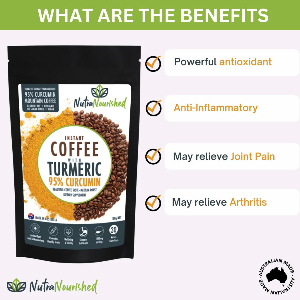 Instant Coffee with 95% Pure Organic Curcumin - Turmeric