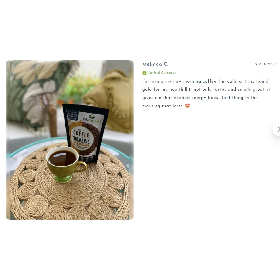 Instant Coffee with 95% Pure Organic Curcumin - Turmeric