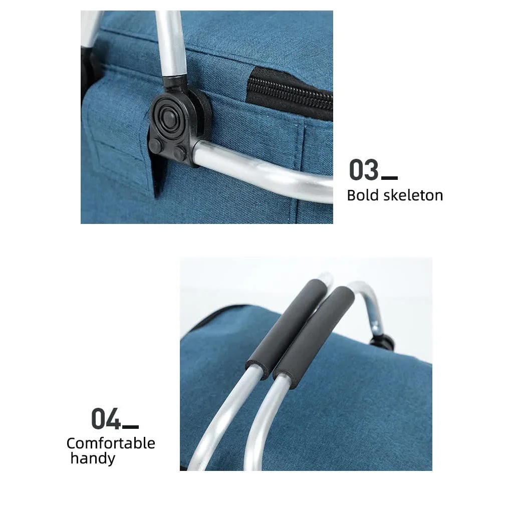 Insulated Picnic Basket with Aluminum Frame - Portable