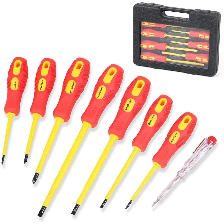Insulated Screwdriver Set 8Pc Magnetic Slotted Phillips