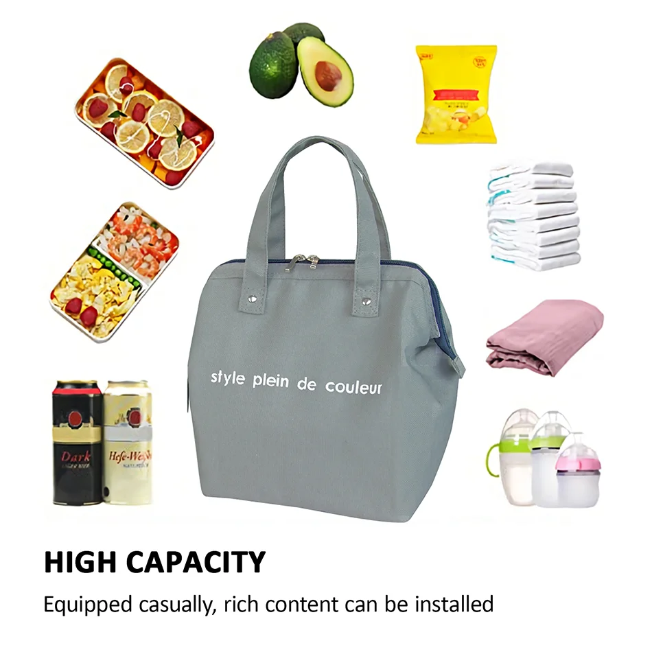 Insulated Thermal Cooler Lunch Bag Portable Picnic Storage
