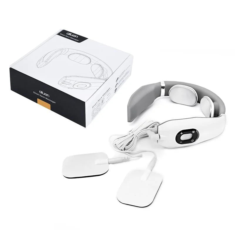 Intelligent Neck Massager Electromagnetic Vibration White