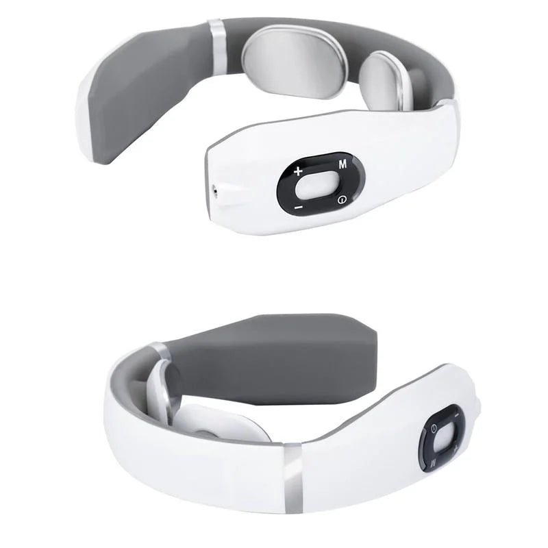 Intelligent Neck Massager Electromagnetic Vibration White