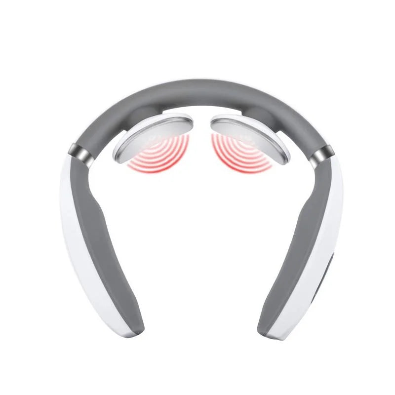 Intelligent Neck Massager Electromagnetic Vibration White