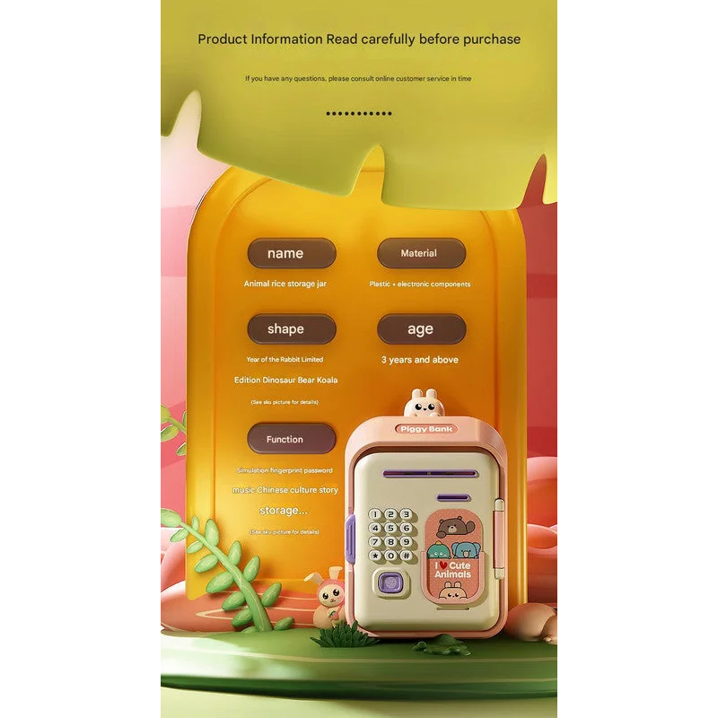 Interactive Kids’ Piggy Bank Safe with Music Stories &