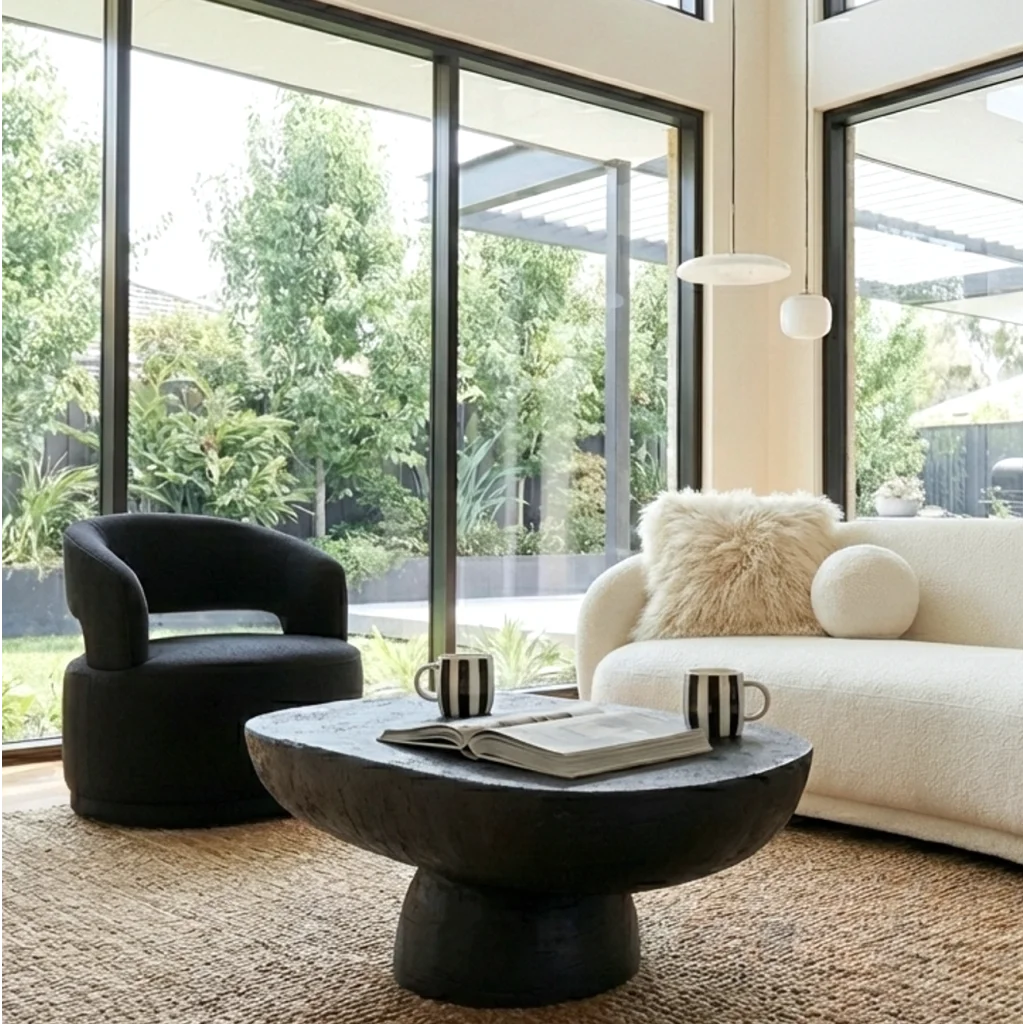 Interior Ave - Coco Milan Swivel Accent Chair - Black