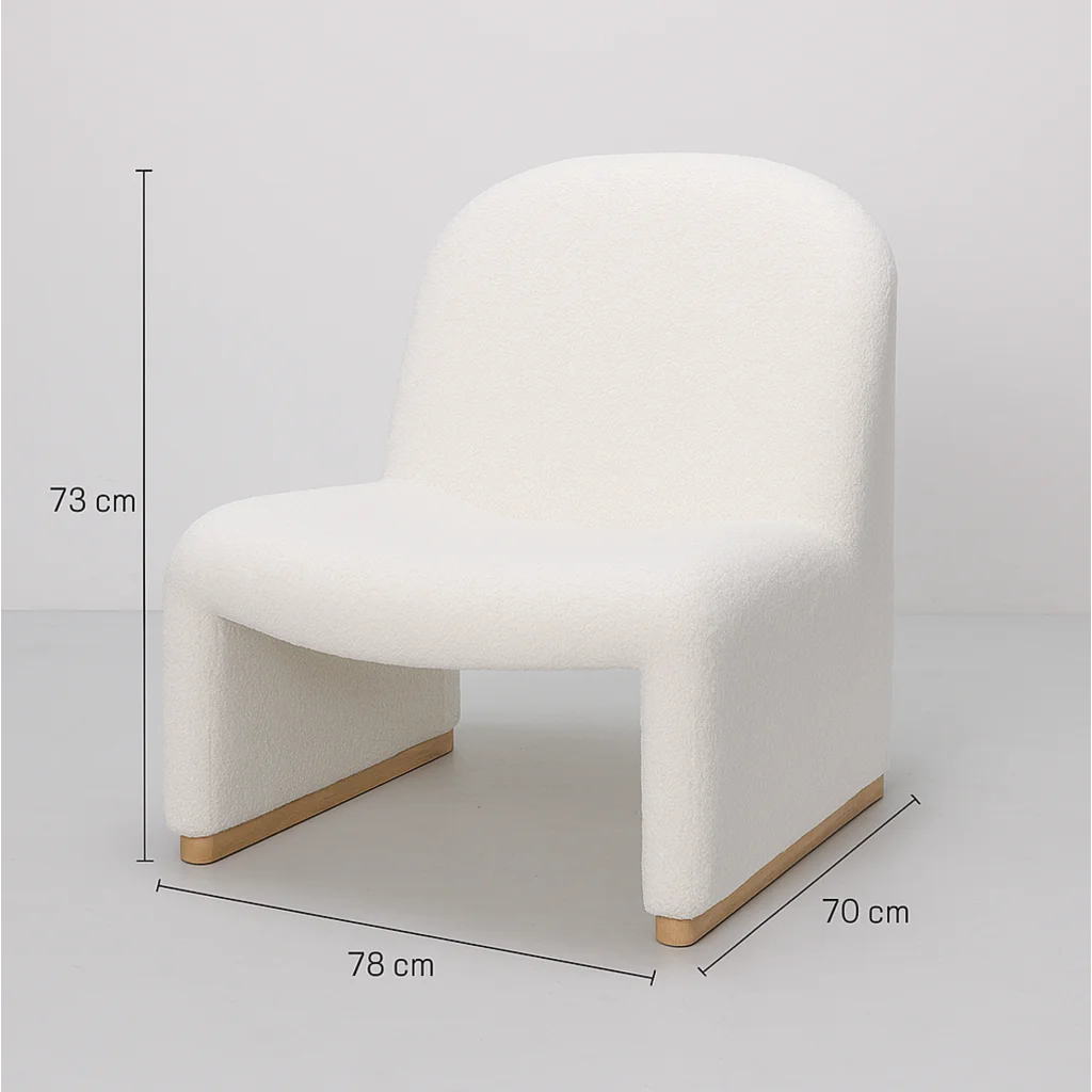 Interior Ave - Haven Curved Boucle Armchair – Sculptural