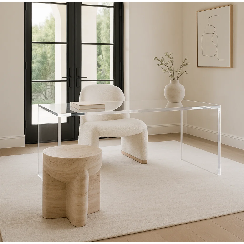 Interior Ave - Haven Curved Boucle Armchair – Sculptural