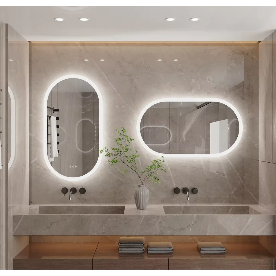 Interior Ave - LED Oval Frameless Salon / Bathroom Wall
