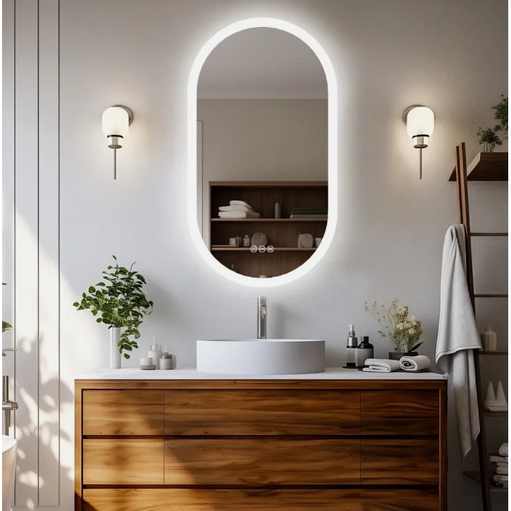 Interior Ave - LED Oval Frameless Salon / Bathroom Wall