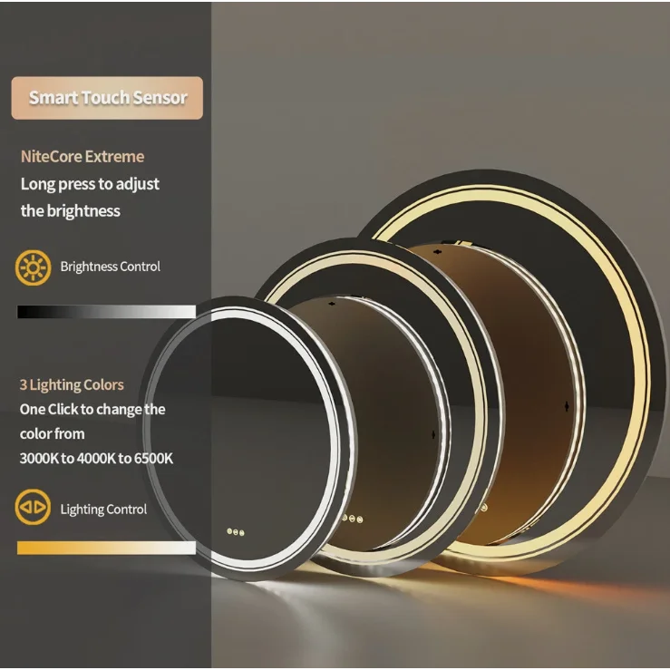 Interior Ave - LED Round Frameless Salon / Bathroom Wall