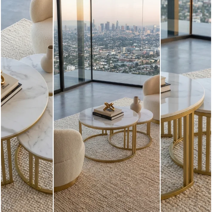 Interior Ave - Premier Nested Coffee Table Set - White