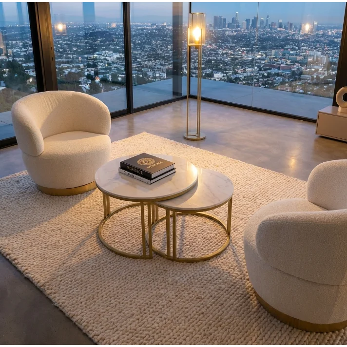 Interior Ave - Premier Nested Coffee Table Set - White