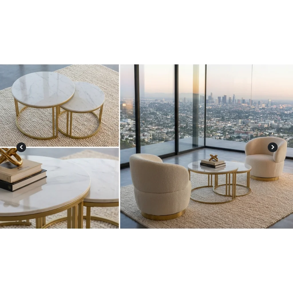 Interior Ave - Premier Nested Coffee Table Set - White