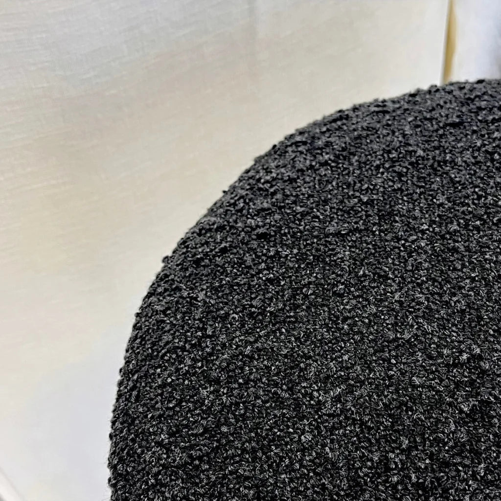 Interior Ave - Royale Black Boucle Kitchen Bar Stool