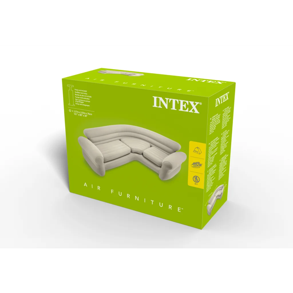 Intex Corner Sofa L-Shaped Inflatable Couch 68575