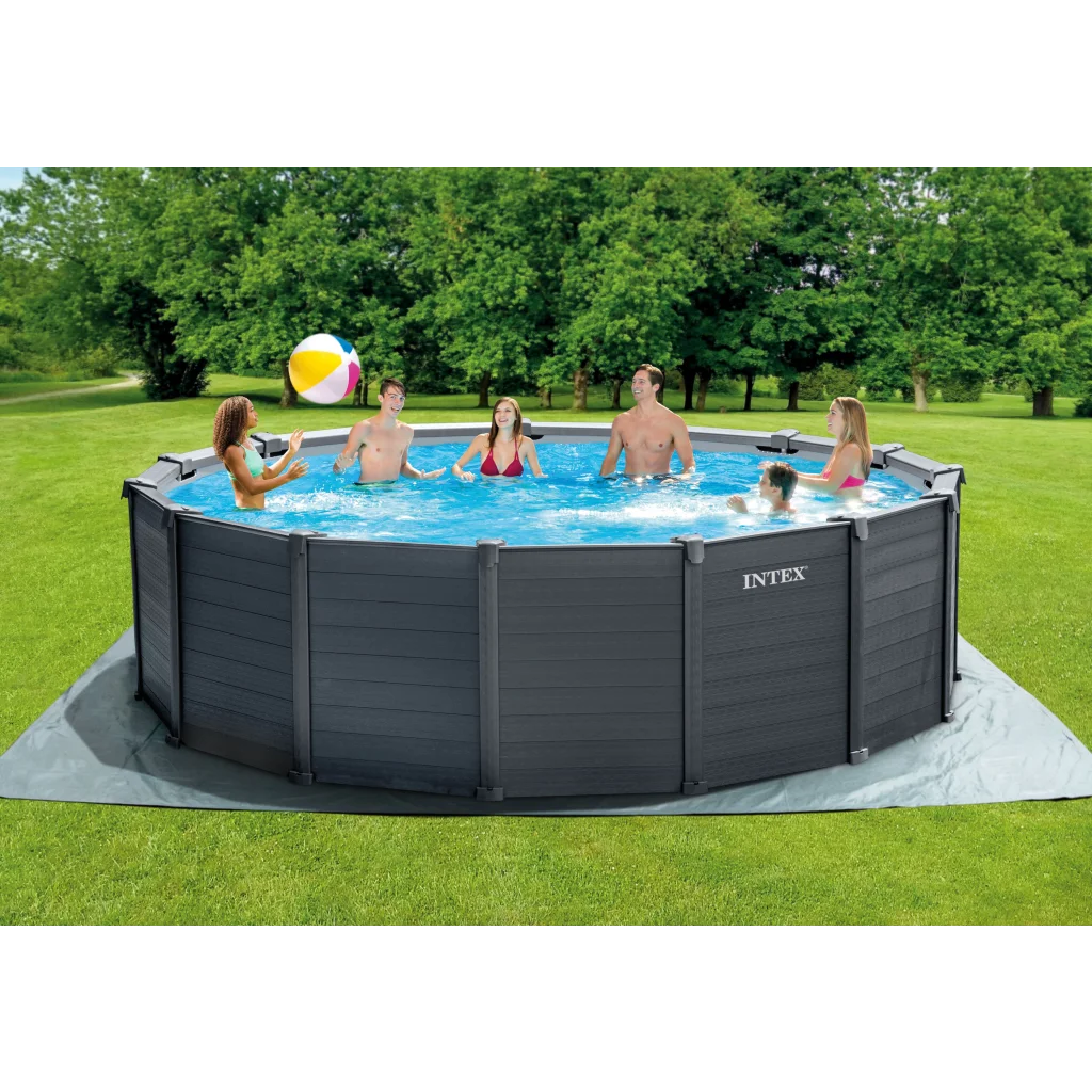 Intex Intex Graphite Grey Panel Pool 4.78 x 1.24M 26384