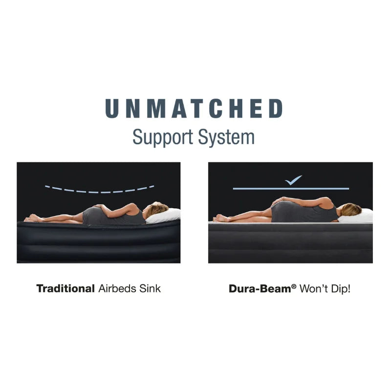 Intex Queen Deluxe Headboard Airbed 64448 - Outdoor