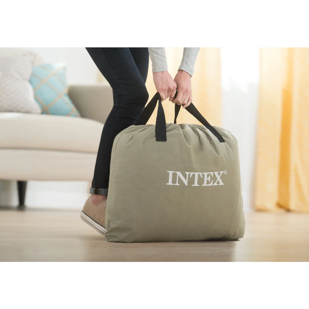 Intex Queen Pillow Rest Airbed with 240v pump 64124
