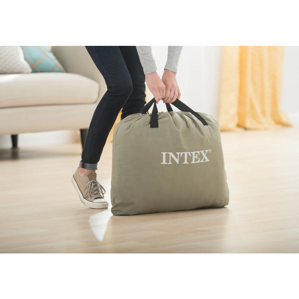 Intex Single (Twin) Pillow Rest Airbed 240v Pump 42cm 64122