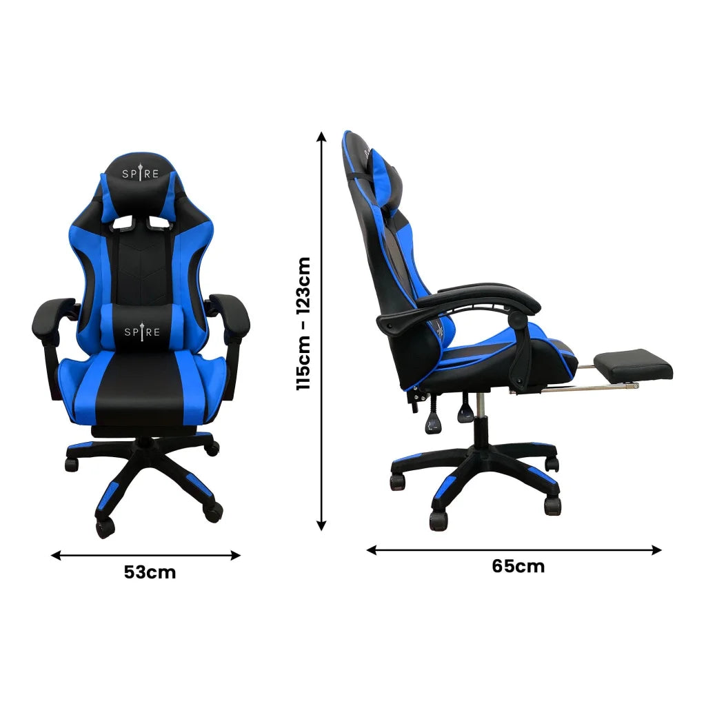 Intex Spire Zinc Blue And Black Adjustable Gaming/office