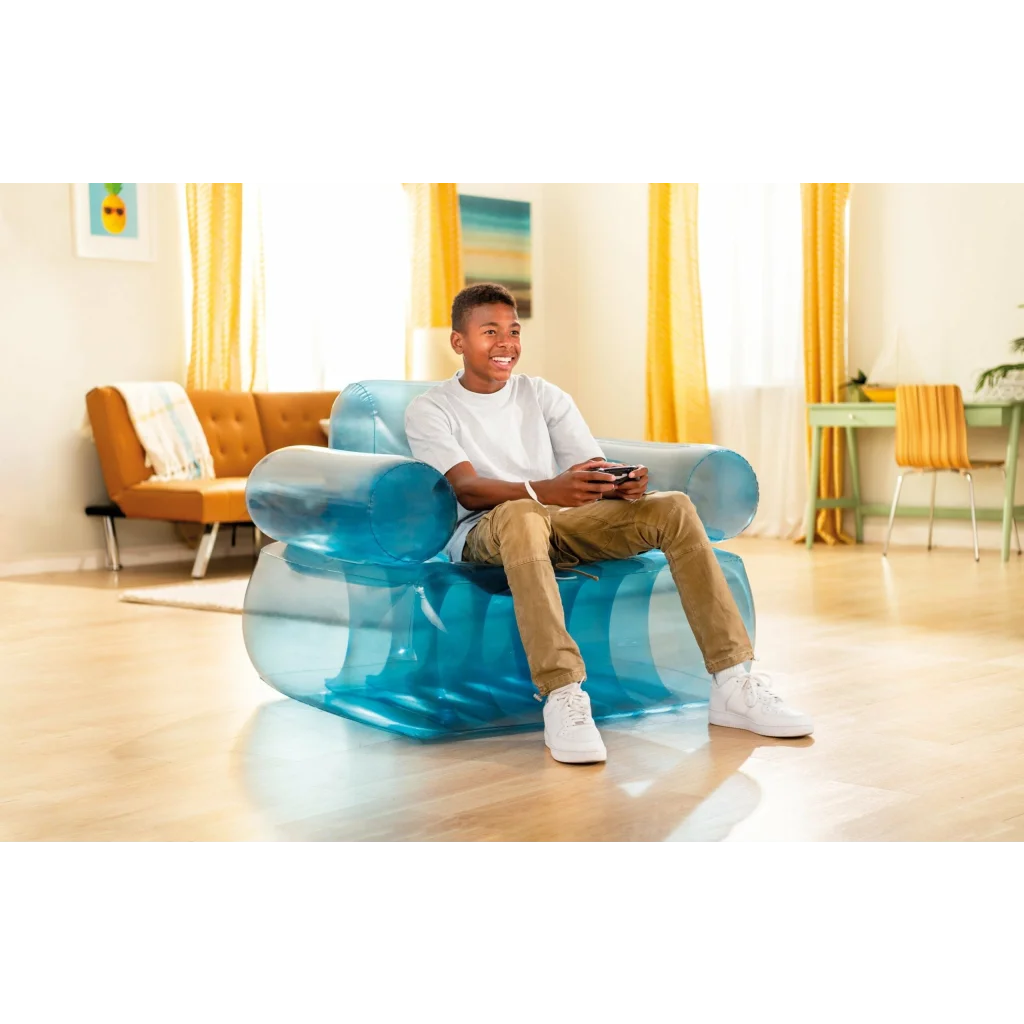 Intex Transparent Blue Inflatable Armchair 66503