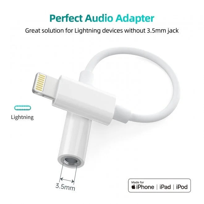 iPhone 8-Pin to 3.5mm Headphone Adapter AUX005