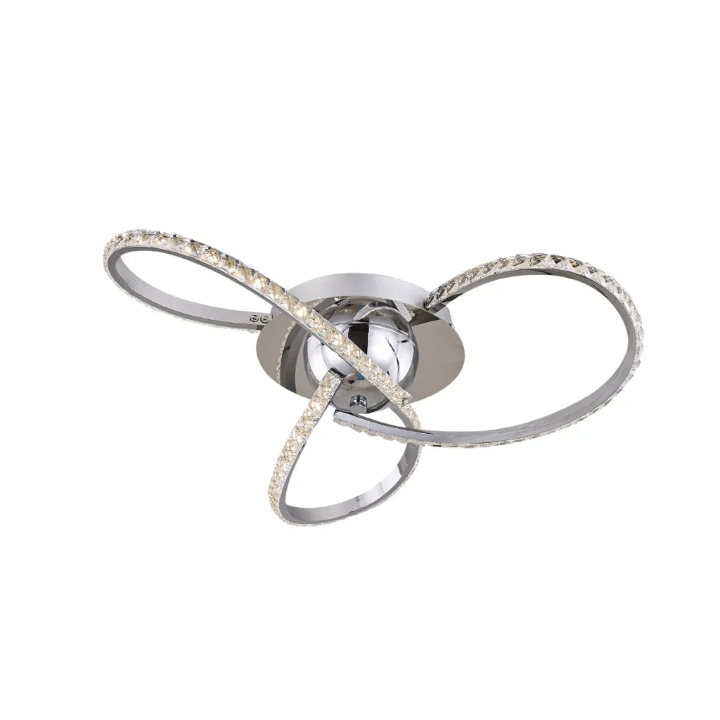 Irie Dimmable 3 Lights LED Ceiling Light - Chrome - Home &