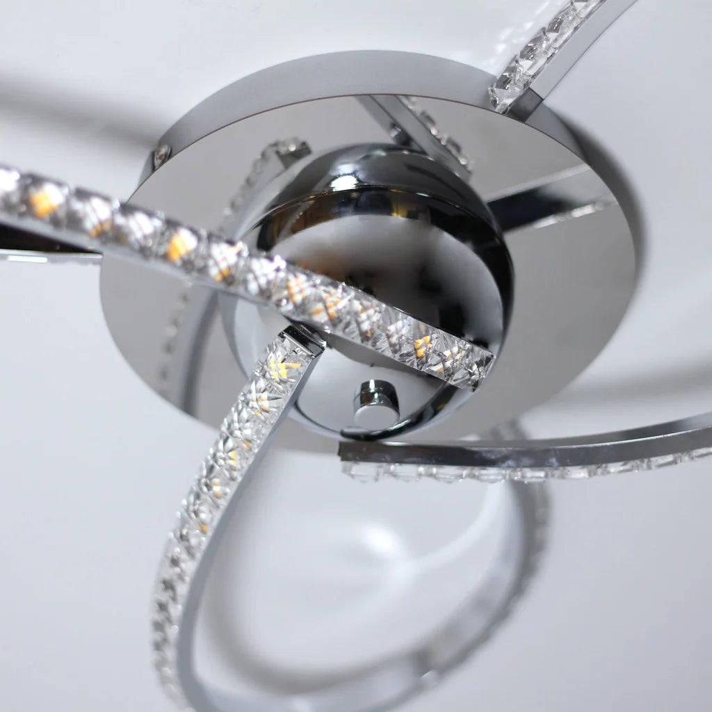 Irie Dimmable 3 Lights LED Ceiling Light - Chrome - Home &