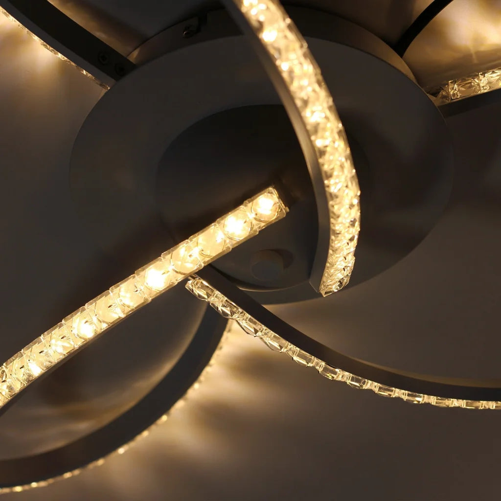 Irie Dimmable 3 Lights LED Ceiling Light - White - Home &