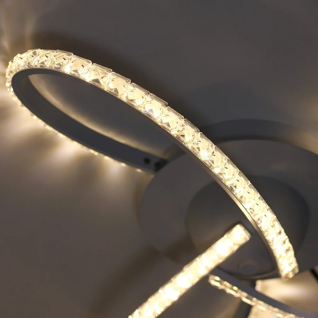 Irie Dimmable 3 Lights LED Ceiling Light - White - Home &