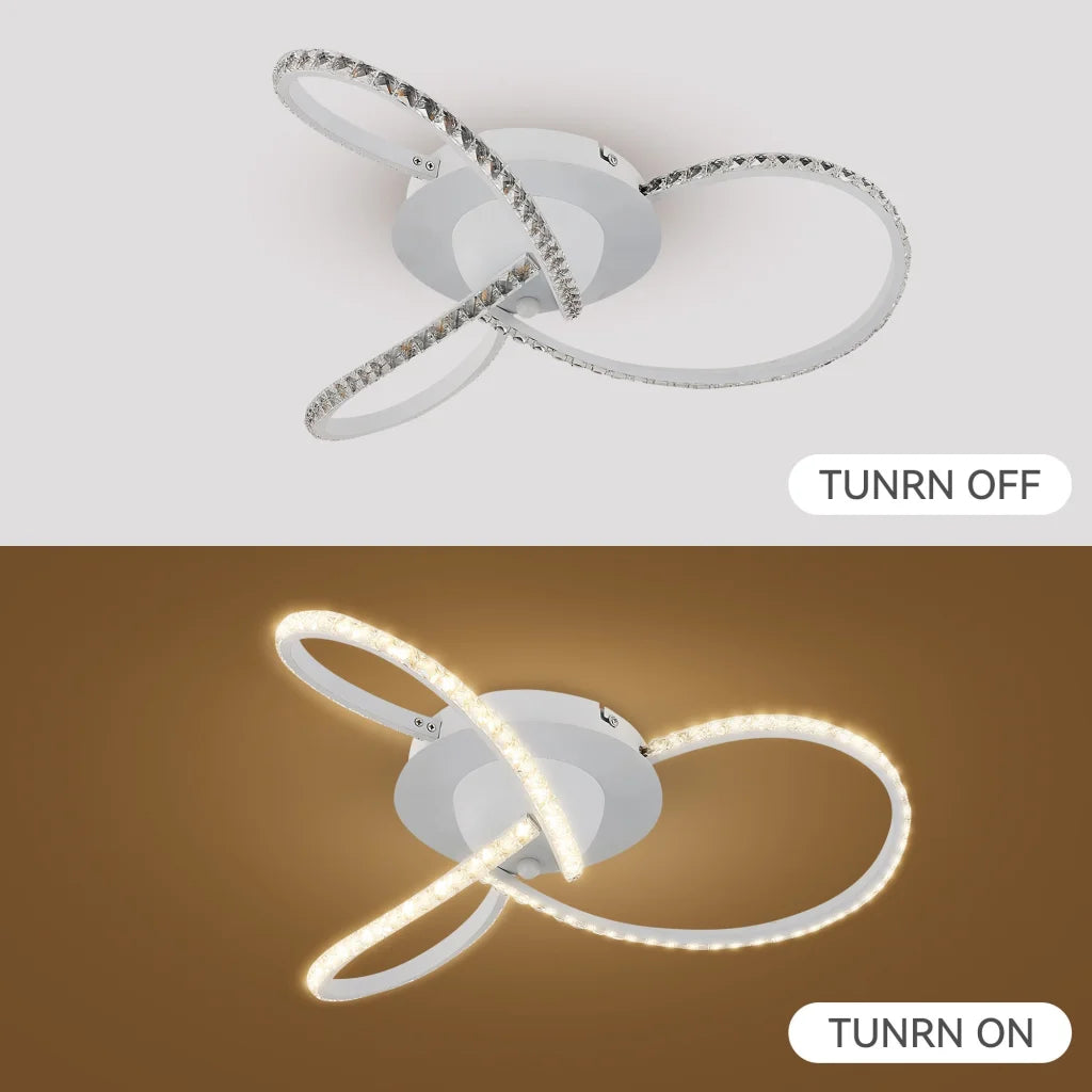 Irie Dimmable 3 Lights LED Ceiling Light - White - Home &