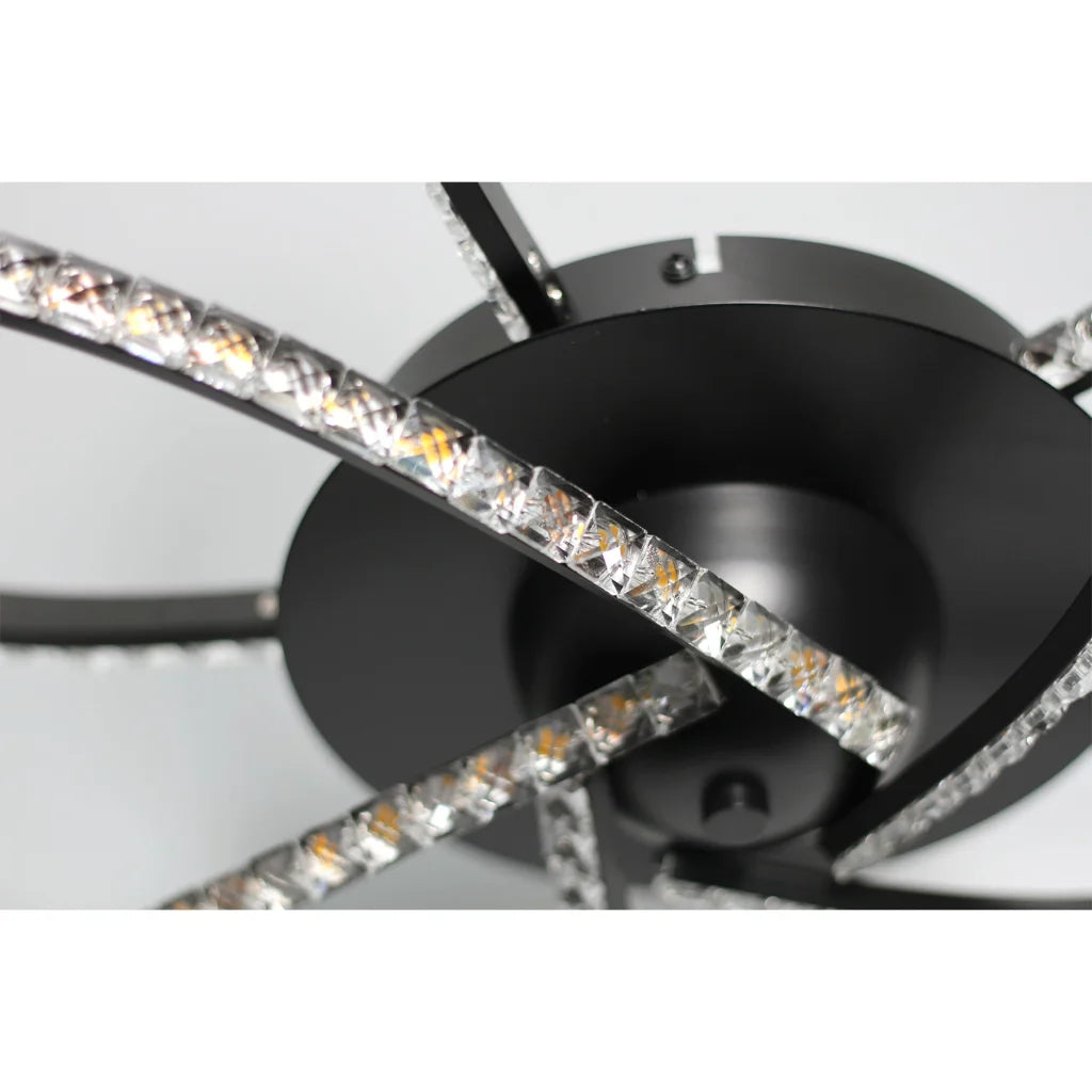 Irie Dimmable 5 Lights LED Ceiling Light - Black - Home &