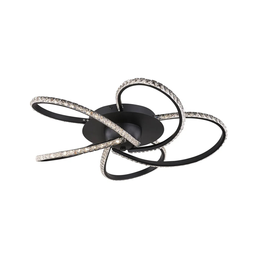 Irie Dimmable 5 Lights LED Ceiling Light - Black - Home &