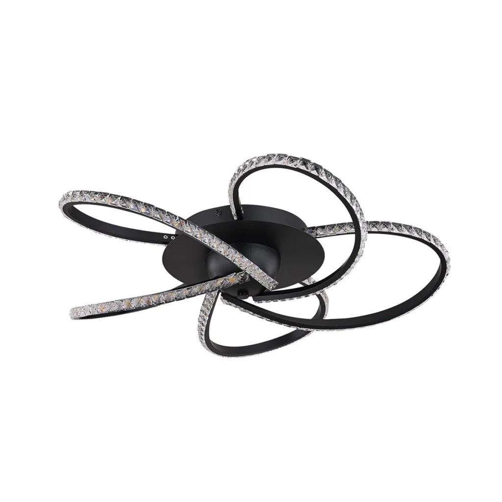 Irie Dimmable 5 Lights LED Ceiling Light - Black - Home &