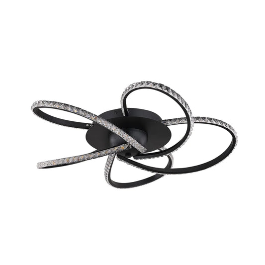 Irie Dimmable 5 Lights LED Ceiling Light - Black - Home &