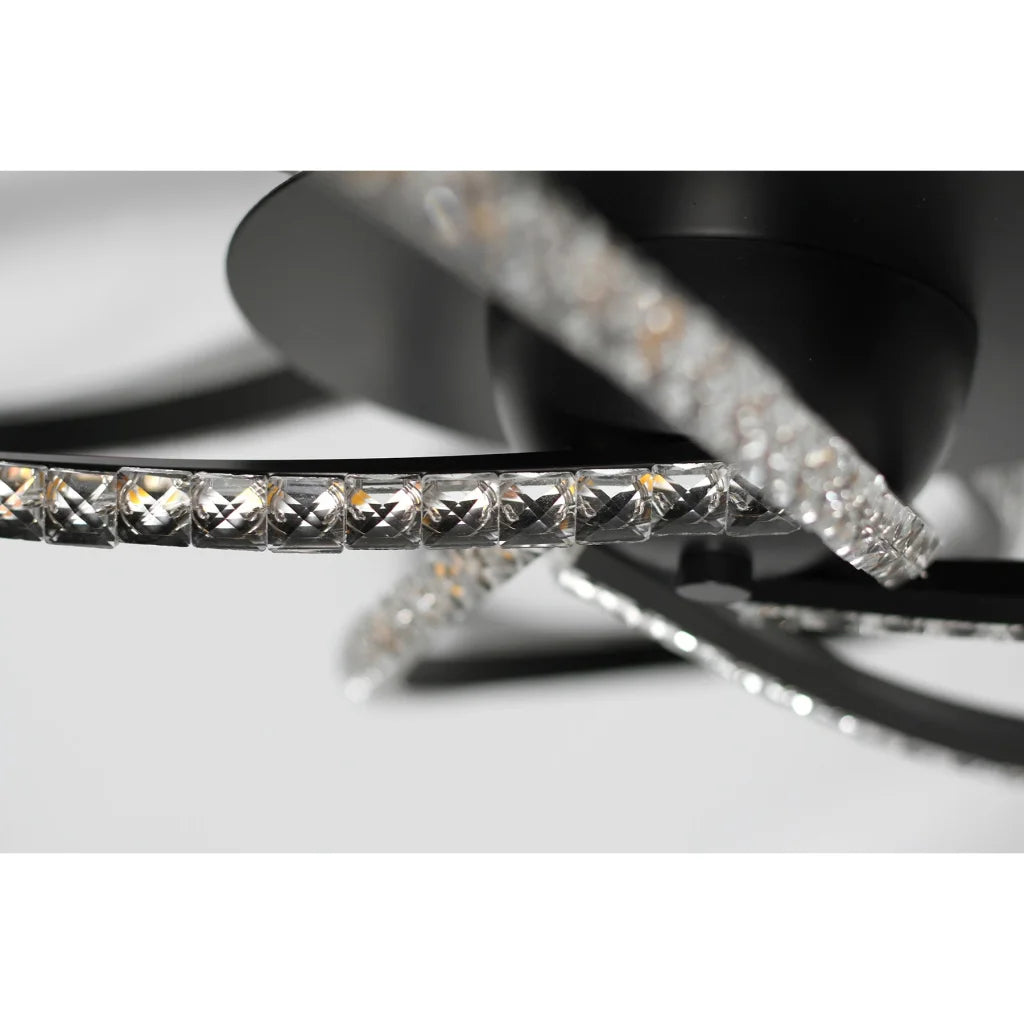 Irie Dimmable 5 Lights LED Ceiling Light - Black - Home &