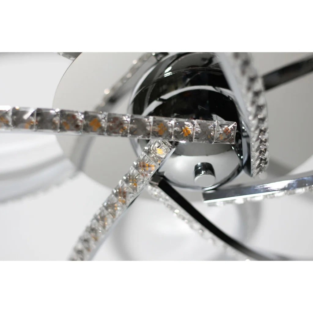 Irie Dimmable 5 Lights LED Ceiling Light - Chrome - Home &