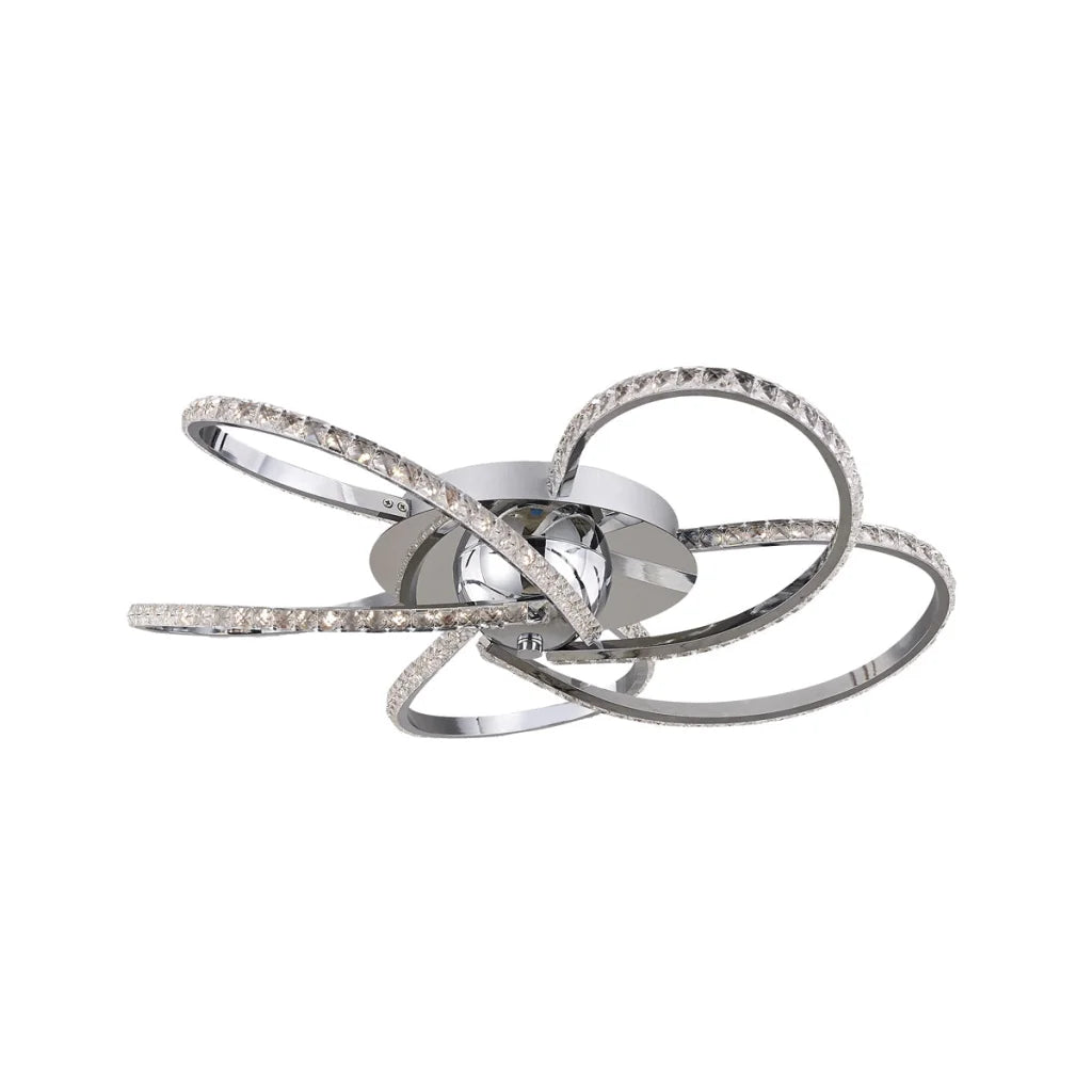 Irie Dimmable 5 Lights LED Ceiling Light - Chrome - Home &