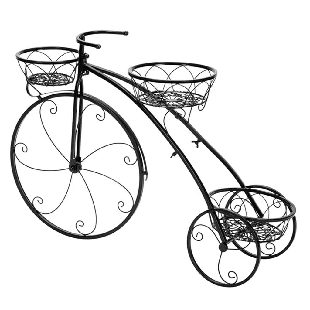 Iron Bicycle Plant Stand Rack Indoor Outdoor Garden - Home